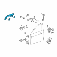 OEM Honda Accord Crosstour Handle Assembly, Passenger Side Door (Outer) Diagram - 72140-TP6-A01