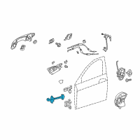 OEM Honda Accord Crosstour Checker, Left Front Door Diagram - 72380-TP6-A01