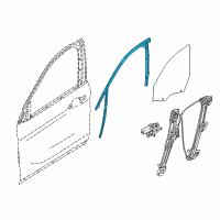 OEM BMW X1 Window Guide, Left Front Door Diagram - 51-33-7-349-635