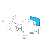 OEM 2013 Toyota Tundra Mirror Glass Diagram - 87906-0C040