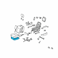 OEM 2007 Toyota Sienna Seat Cushion Pad Diagram - 71511-AE060