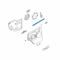 OEM 2005 Chevrolet Aveo Sealing Strip Asm, Rear Side Door Window Inner Diagram - 96378241