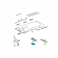 OEM 2000 Toyota Tacoma Dome Lamp Lens Diagram - 81241-01020