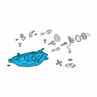 OEM Acura Driver Side Headlight Diagram - 33151-STK-A01