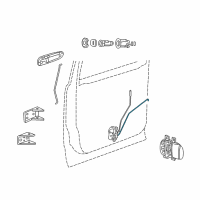 OEM 2008 Dodge Durango Link-Door Latch Diagram - 55362110AB