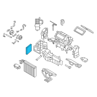 OEM 2014 BMW X6 Cabin Air Filter Diagram - 64-31-9-194-098