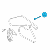 OEM 2016 GMC Sierra 1500 Serpentine Idler Pulley Diagram - 12703922