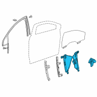 OEM 2018 Buick Enclave Window Regulator Diagram - 84476224