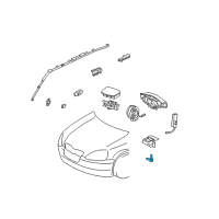 OEM Scion xA Front Sensor Diagram - 89174-69115