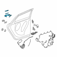 OEM Cadillac XT4 Handle, Outside Diagram - 13509689