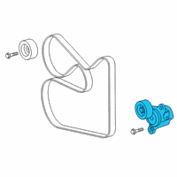 OEM Toyota Sienna Serpentine Tensioner Diagram - 16620-0P030