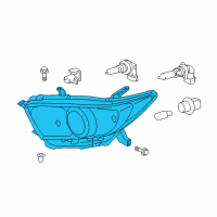 OEM 2012 Toyota Highlander Lens & Housing Diagram - 81130-48540