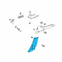 OEM 2013 Ford Focus Lower Pillar Trim Diagram - CV6Z-5431012-AA