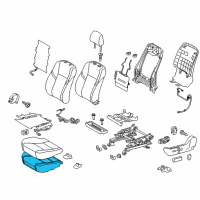 OEM 2017 Toyota Avalon Seat Cushion Pad Diagram - 71512-07010