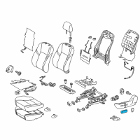 OEM 2018 Lexus RX450h Knob, Power Seat Switch Diagram - 84921-08020-C0