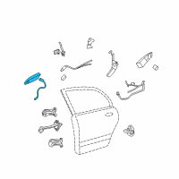 OEM Kia Optima Front Door Outside Handle Assembly Diagram - 826502G010CR