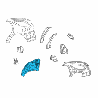 OEM 2000 Mercury Sable Inner Wheelhouse Diagram - F6DZ-7427887-A