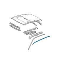 OEM 1997 Toyota Camry Drip Weatherstrip Diagram - 62381-33020