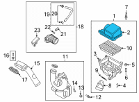 OEM 2022 Kia Seltos Cover-Air Cleaner Diagram - 28111Q5100