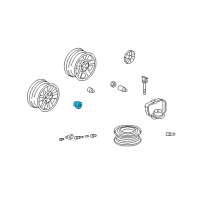 OEM 2006 Honda Accord Cap Assembly, Aluminum Wheel Center Diagram - 44732-SJC-A50