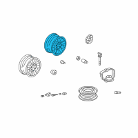 OEM 2010 Honda Ridgeline Disk, Wheel (17X7) (1/2J) (Tpms) (Cmwa) Diagram - 42700-SJC-A02