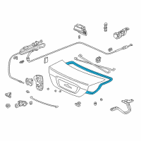 OEM 2001 Honda Civic Weatherstrip, Trunk Lid Diagram - 74865-S5P-A00