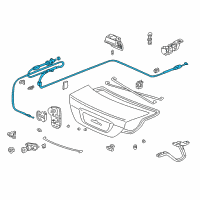 OEM 2001 Honda Civic Cable.Trunk & Foglight Diagram - 74880-S5P-305