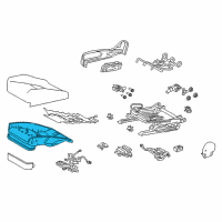 OEM 2019 Lexus LC500h Pad, Front Seat Cushion Diagram - 71512-11010