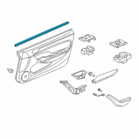 OEM 2008 Honda Civic Weatherstrip, R. FR. Door (Inner) Diagram - 72335-SVA-A01