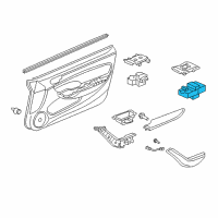 OEM Honda Civic Switch Assembly, Power Window Master Diagram - 35750-SVA-A12