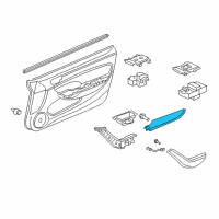 OEM 2011 Honda Civic Armrest Assembly, Left Front Door (Graphite Black) Diagram - 83552-SVB-A02ZA