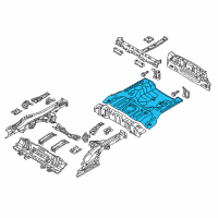 OEM 2014 Kia Soul Panel-Rear Floor Diagram - 65511B2000
