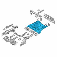 OEM 2018 Kia Soul Panel-Rear Floor Diagram - 65511B2000