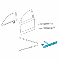 OEM 2008 Honda CR-V Garnish Assy., L. FR. Door (Lower) Diagram - 75332-SWA-003