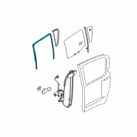 OEM 2012 Nissan Xterra Glass Run-Rear Door Window RH Diagram - 82330-EA00B