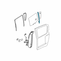 OEM 2006 Nissan Xterra Sash Assy-Rear Door Partition, RH Diagram - 82222-EA000