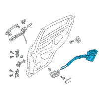 OEM Toyota Yaris iA Lock Assembly Diagram - 69050-WB001