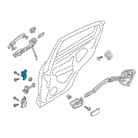 OEM Toyota Yaris Upper Hinge Diagram - 68760-WB001