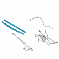 OEM 2000 Chevrolet Tracker Blade, Rear Window Wiper Diagram - 91175081