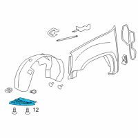 OEM Chevrolet Silverado 3500 HD Splash Shield Diagram - 22782946