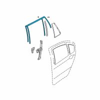 OEM BMW 325xi Window Guide, Right Rear Door Diagram - 51-34-8-194-764
