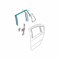 OEM 2003 BMW 325xi Window Guide, Right Rear Door Diagram - 51-34-8-194-764