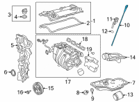 OEM 2019 Toyota Camry Dipstick Diagram - 15301-F0010