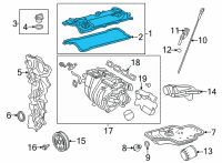 OEM Lexus ES300h Cover Sub-Assembly, CYLI Diagram - 11201-25033