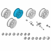 OEM 2018 Ford F-350 Super Duty Wheel, Alloy Diagram - HC3Z-1007-B