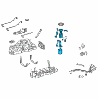 OEM 2014 Lexus GX460 Tube Assy, Fuel Suction W/Pump & Gage Diagram - 77020-35151