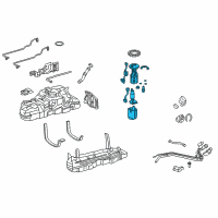 OEM 2016 Lexus GX460 Tube Assy, Fuel Suction W/Pump & Gage Diagram - 77020-35151