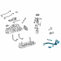OEM Lexus GX460 Pipe Assembly, Fuel Tank Diagram - 77210-35080