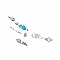 OEM 2006 Chevrolet Monte Carlo Boot Kit, Front Wheel Drive Shaft Tri-Pot Joint Diagram - 88965619