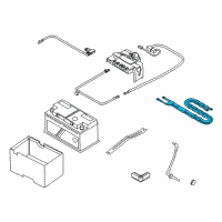 OEM BMW Z4 Positive Battery Lead Cable Diagram - 61-12-9-189-850